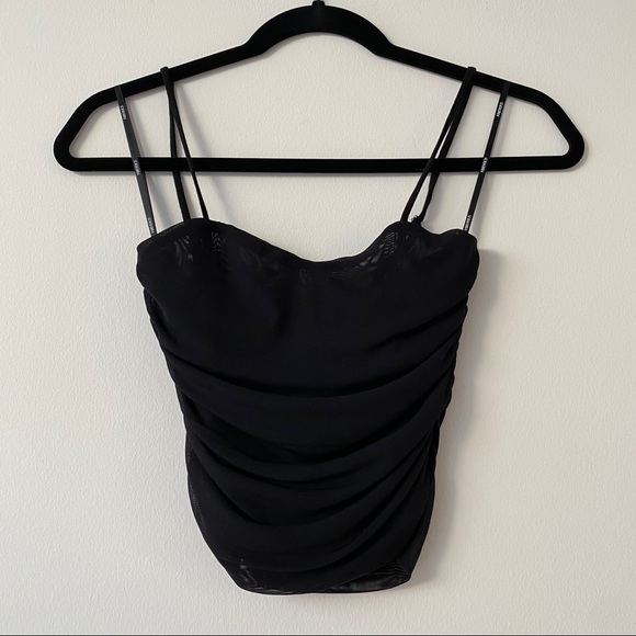 🚫SOLD🚫 🖤Forever 21🖤 Mesh Ruching Bustier - Picture 2 of 8